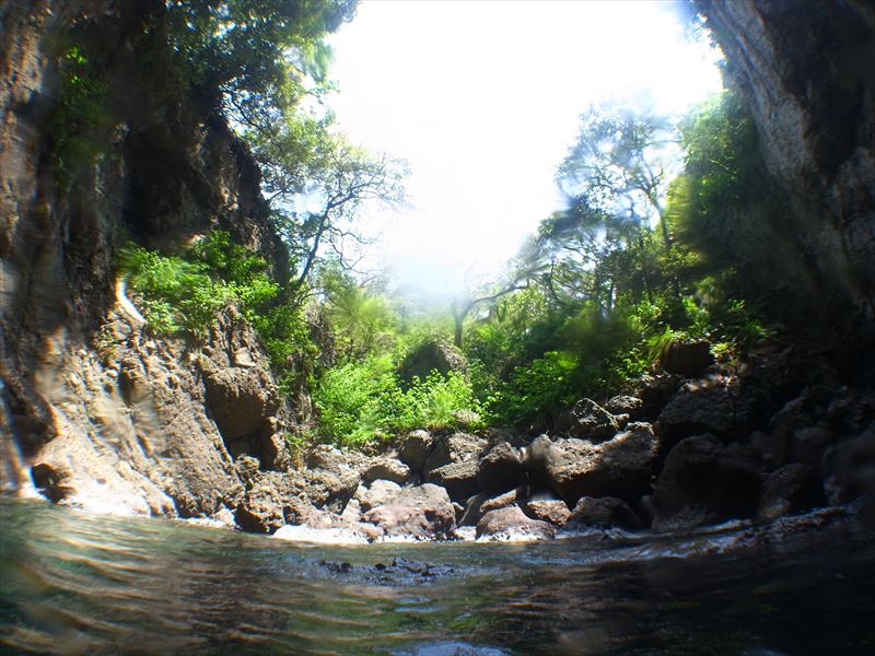 青の洞窟で撮影